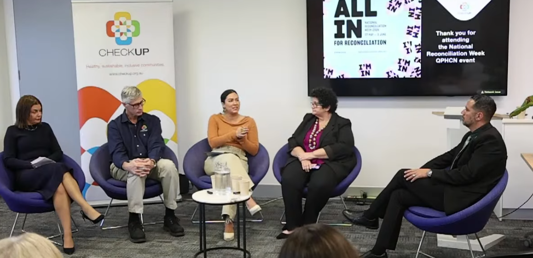 Panel discussion at CheckUP's National Reconciliation Week 2026 event