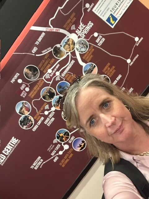 Carissa McAllister at the Alice Springs visitor information centre