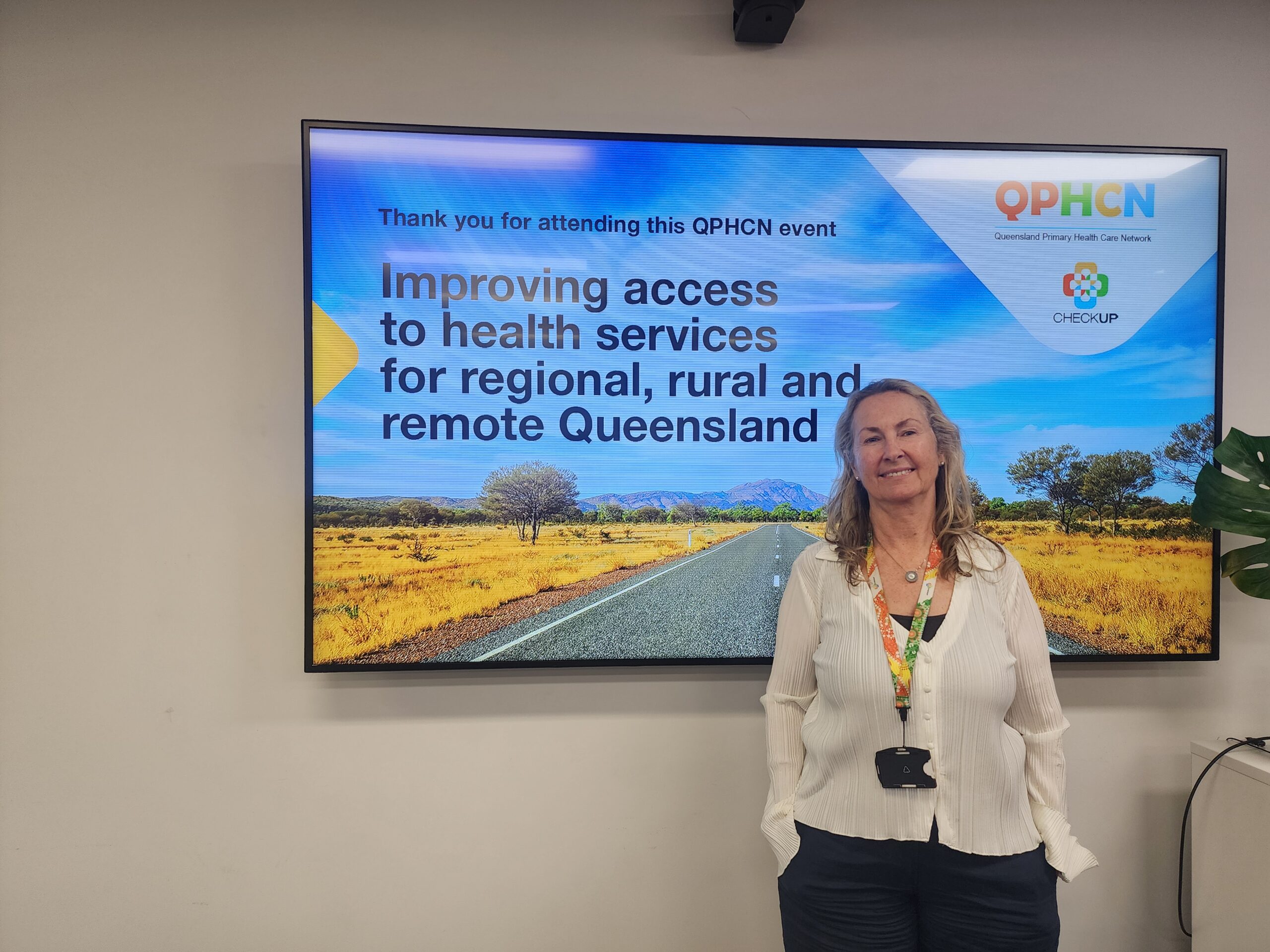 Philippa Hawke, Evaluation Lead, at the QPHCN event